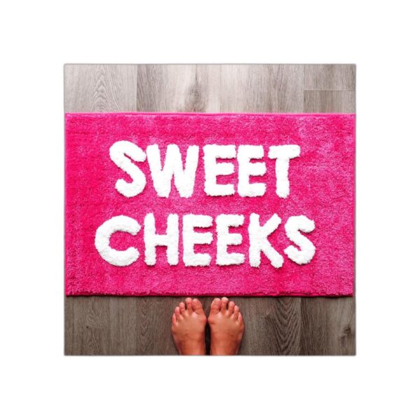 Sweet Cheeks Tapete de baño rosa intenso para niñas