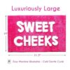 Sweet Cheeks Tapete de baño rosa intenso para niñas