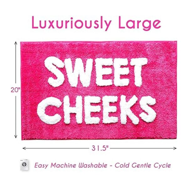 Sweet Cheeks Tapete de baño rosa intenso para niñas