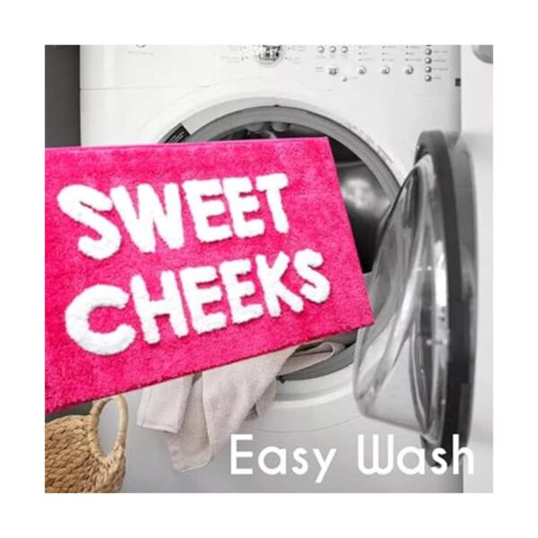 Sweet Cheeks Tapete de baño rosa intenso para niñas