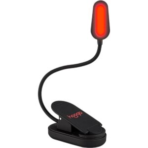 Luz roja de libro luz LED recargable con clip de 625 nm_1