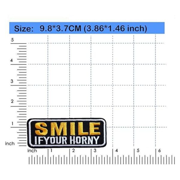 Smile If Your Horny Parche para coser y planchar emblema_2