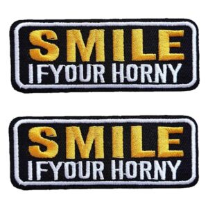 Smile If Your Horny Parche para coser y planchar emblema_1