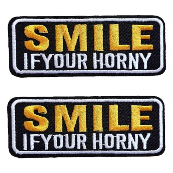 Smile If Your Horny Parche para coser y planchar emblema_1