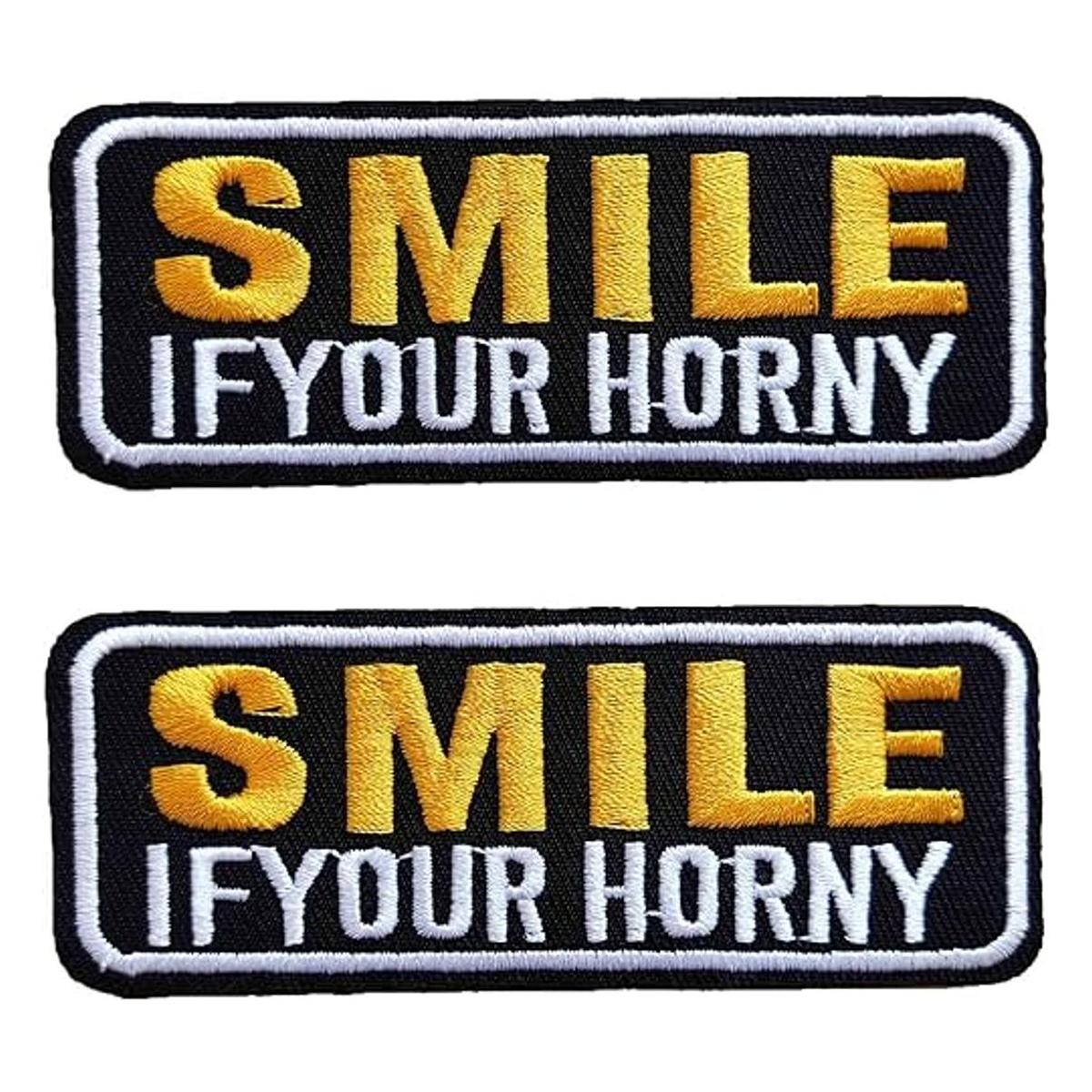 Smile If Your Horny Parche para coser y planchar emblema