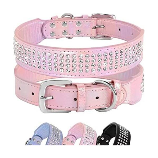 Beirui Collar de perro con diamantes de imitación_1