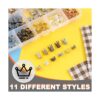 Tanstic 132 dijes de corona King de colores mixtos 2