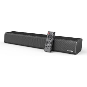 BESTISAN Barra de sonido delgada de 50 vatios para TV con_1