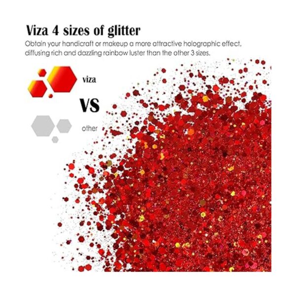 Viza Purpurina holográfica gruesa de 7.8 onzas 7.76 oz_2