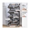COVAODQ Storage Cart Fruit Basket 4Tier Rolling Utility_2