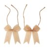 Meseey 24 Pcs 3 Inch Mini Burlap Ribbon Bow Smal Bows for