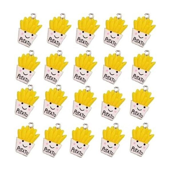 GTONEE 20 dijes de comida de papas fritas para bricolaje_1