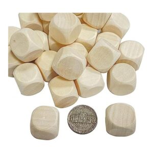 Paquete de 100 dados de madera sin terminar cubos pequeños_1