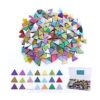LITMIND Azulejos triangulares de mosaico de vidrieras