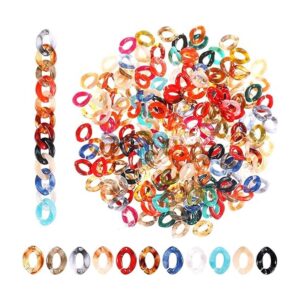 QXUJI 200 anillos de eslabones acrílicos conectores de