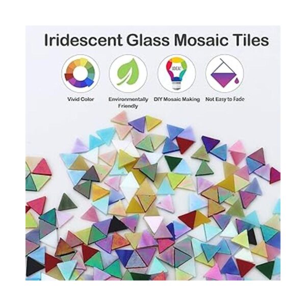 LITMIND Azulejos triangulares de mosaico de vidrieras