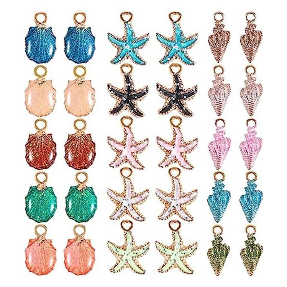 QXUJI 30 dijes de metal para concha de estrella de mar