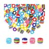 QXUJI 100 cuentas europeas de agujero grande cuentas