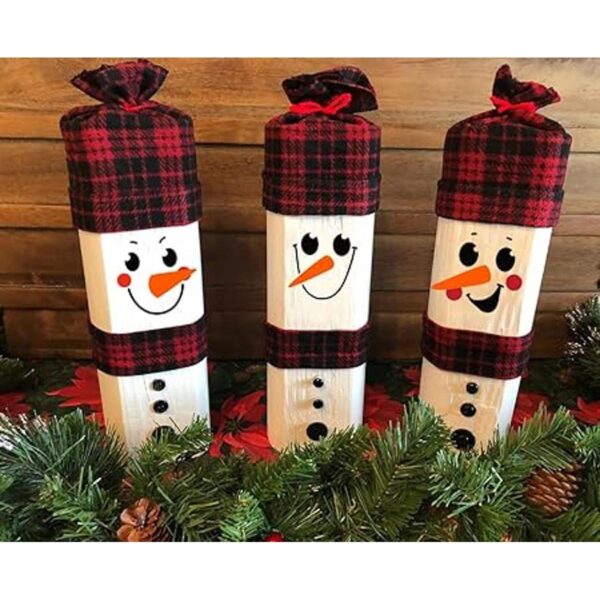 Plantillas de cara de muñeco de nieve de Navidad de 3