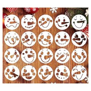 Plantillas de cara de muñeco de nieve de Navidad de 3