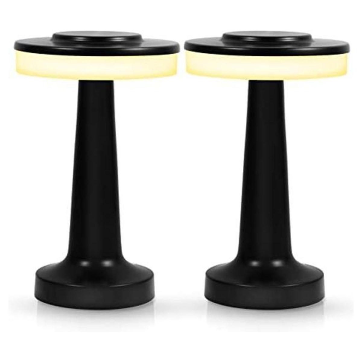 Juego de 2 lámparas de mesita de noche control de sensor