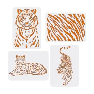 FINGERINSPIRE 4 plantillas de tigre para pintar de 11.7 x_1