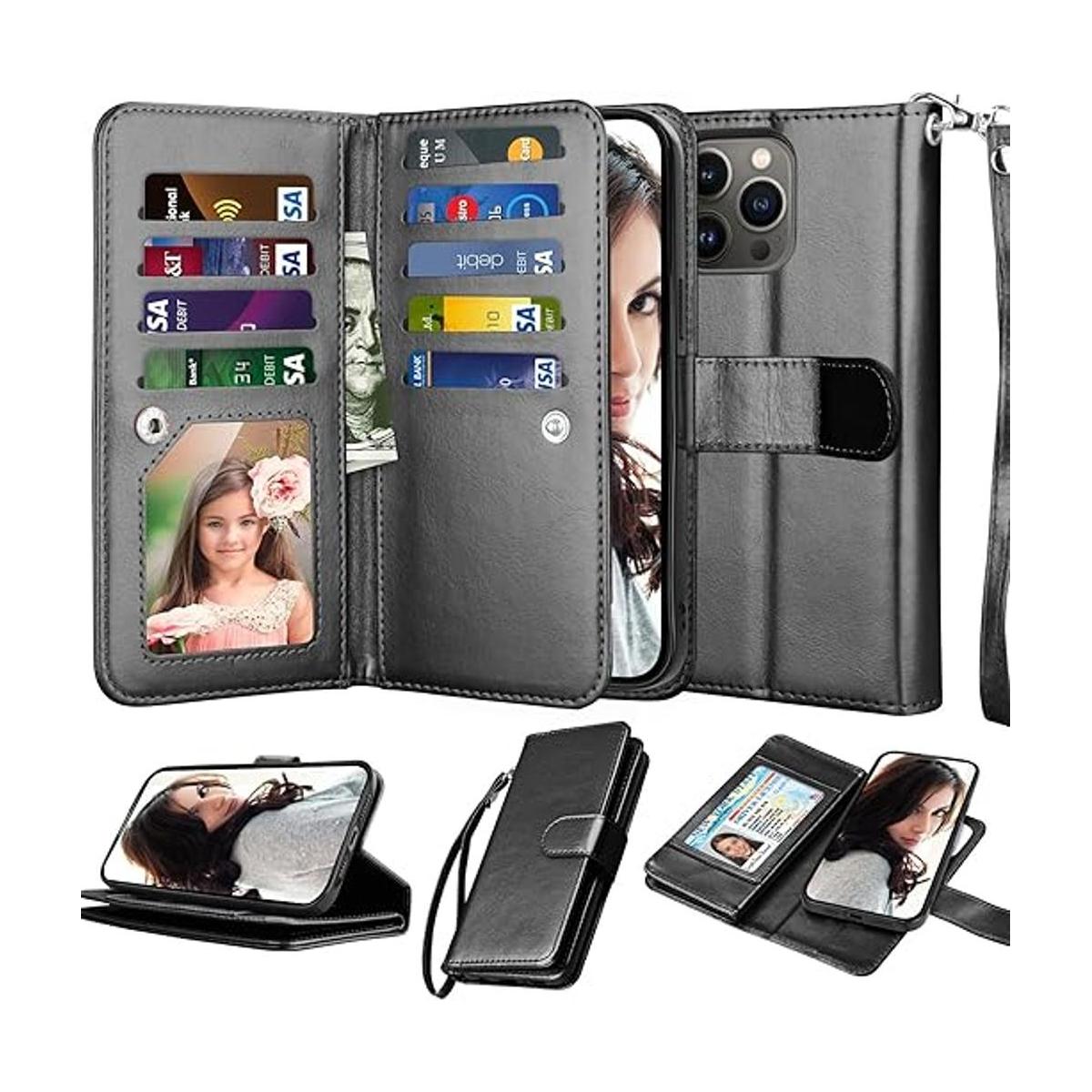 Njjex Funda tipo cartera para iPhone 14 Pro Max de 6.7