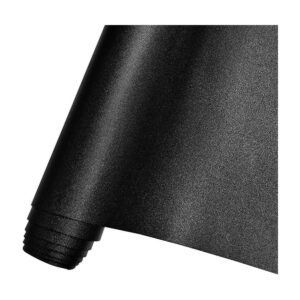 HYANG Sábanas de piel sintética negra de color liso 1_1