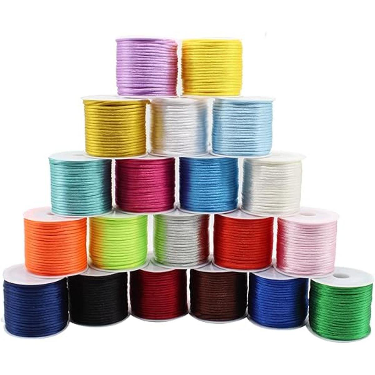 Cordón de nailon satinado de 0.079 in 20 colores 218
