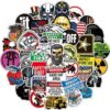 50 calcomanías y calcomanías de casco duro divertidas para