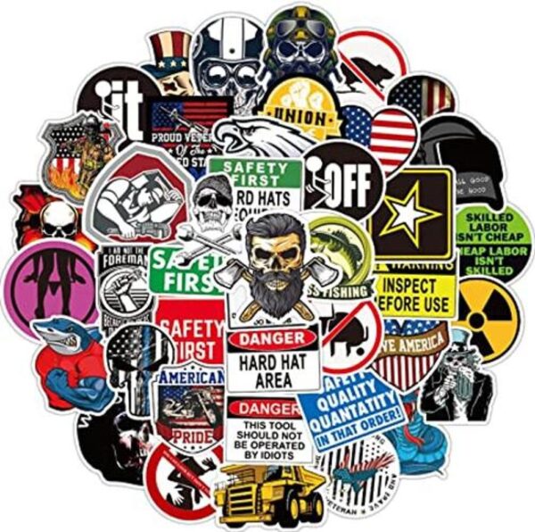 50 calcomanías y calcomanías de casco duro divertidas para