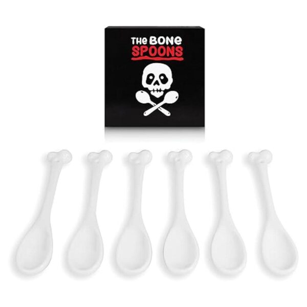 Juego de 6 cucharas de hueso de cerámica juego de té