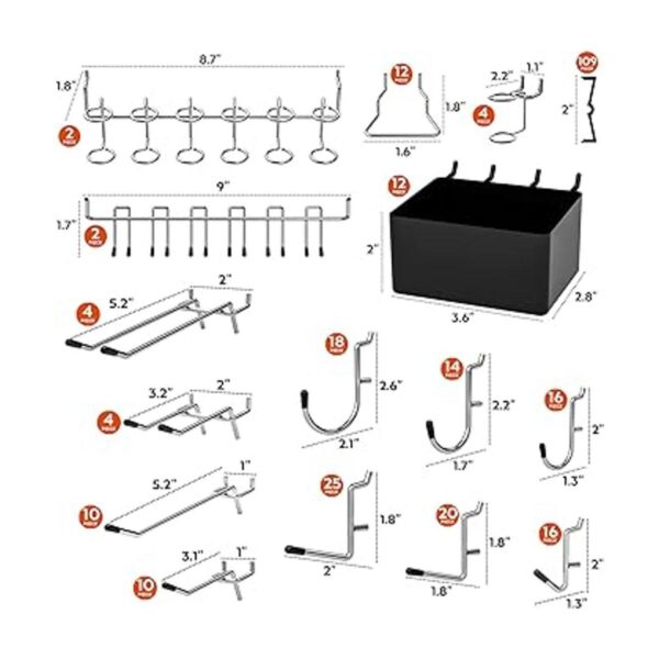 INCLY Kit organizador de 278 piezas de accesorios para
