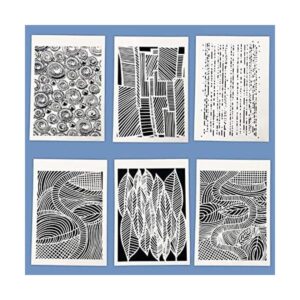 TIAMECH 6 plantillas de textura geométrica abstracta para