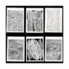 TIAMECH 6 plantillas de textura geométrica abstracta para