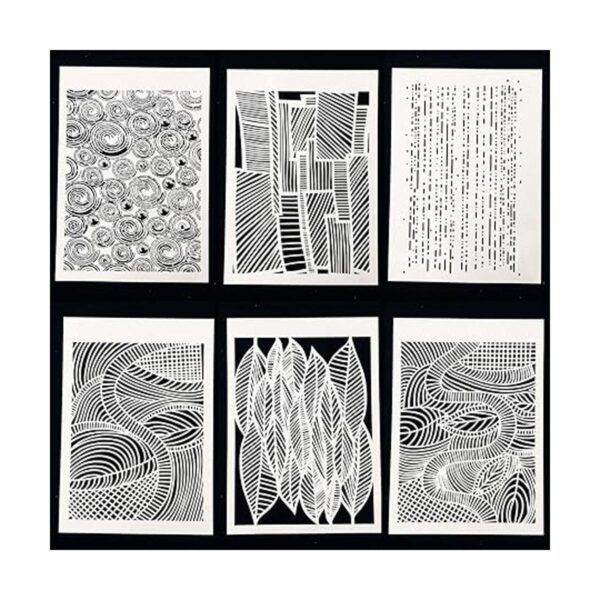 TIAMECH 6 plantillas de textura geométrica abstracta para