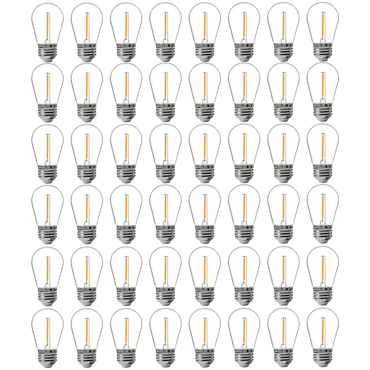 FLSNT Paquete de 48 bombillas LED S14 de repuesto para