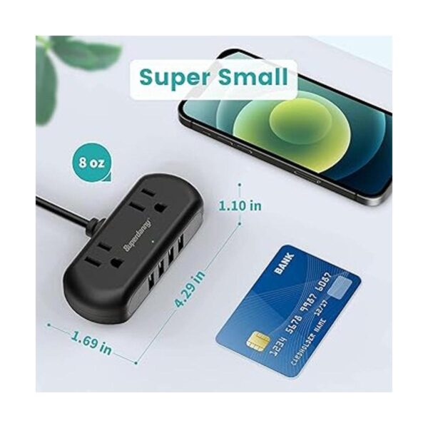 SUPERDANNY Regleta de alimentación con USB 4 puertos USB_5