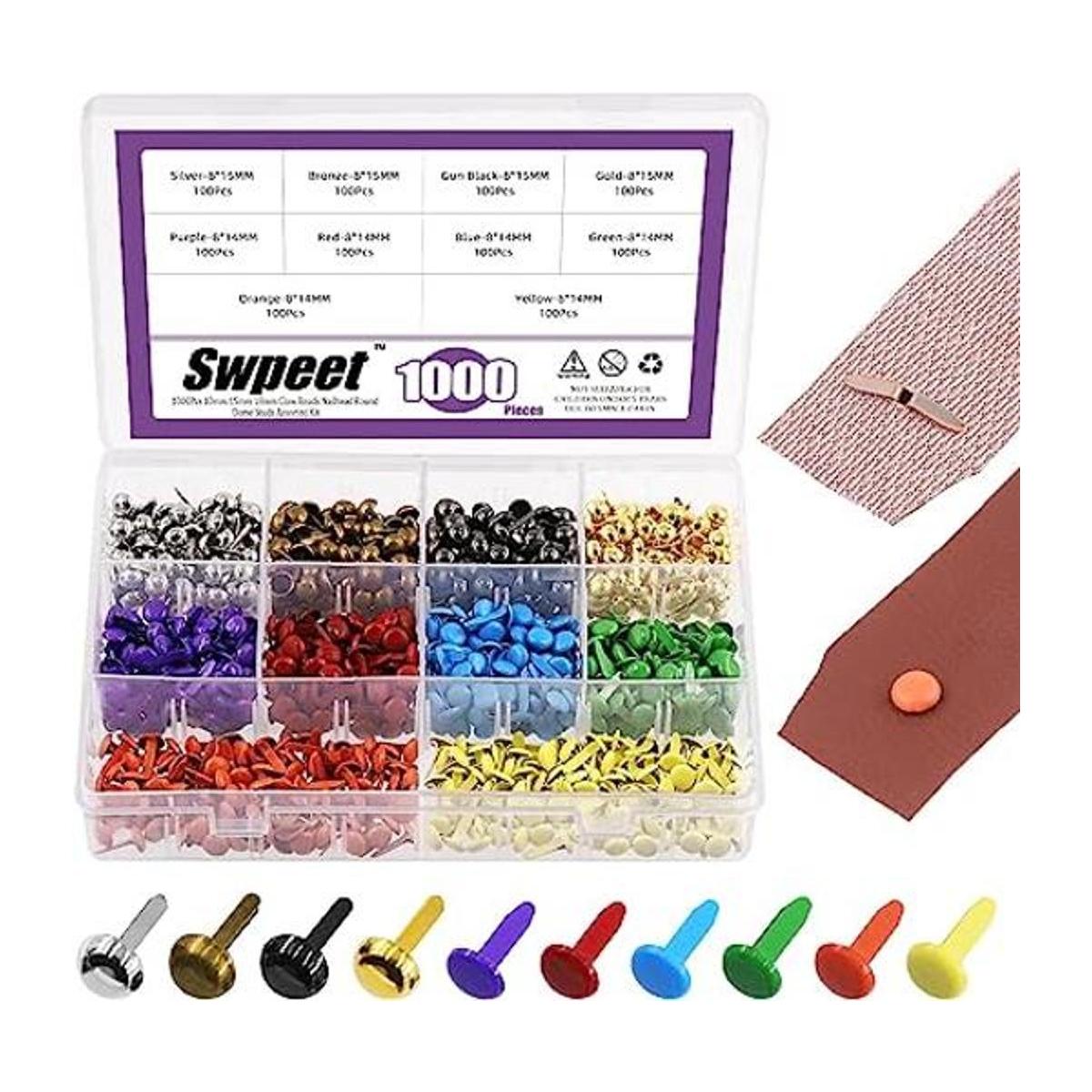 Swpeet 1000 piezas de 10 colores y 2 tipos de 0.315 x