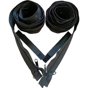FANCYGO Cremalleras de puerta negras para costura de_1