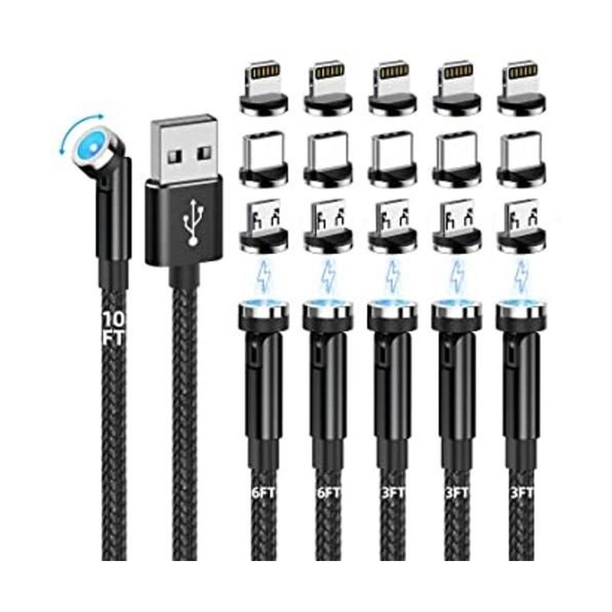 Cable de carga magnético cargador magnético giratorio de