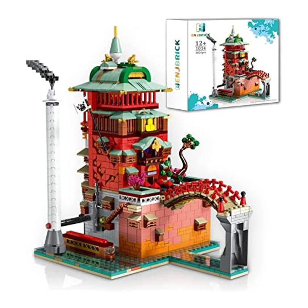 Enjbrick Juego de construcción de casa del templo kit de