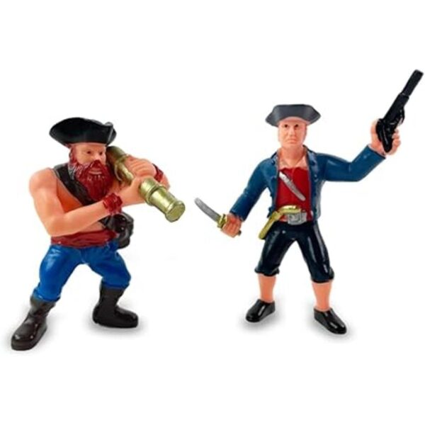Juego de 8 figuras de acción pirata en posturas y armas_4