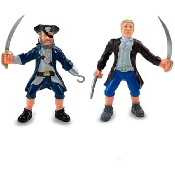 Juego de 8 figuras de acción pirata en posturas y armas_2