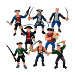 Juego de 8 figuras de acción pirata en posturas y armas_1
