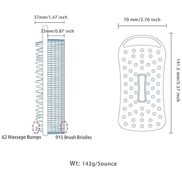 2 unidades exfoliantes de silicona para el cuerpo cepillo
