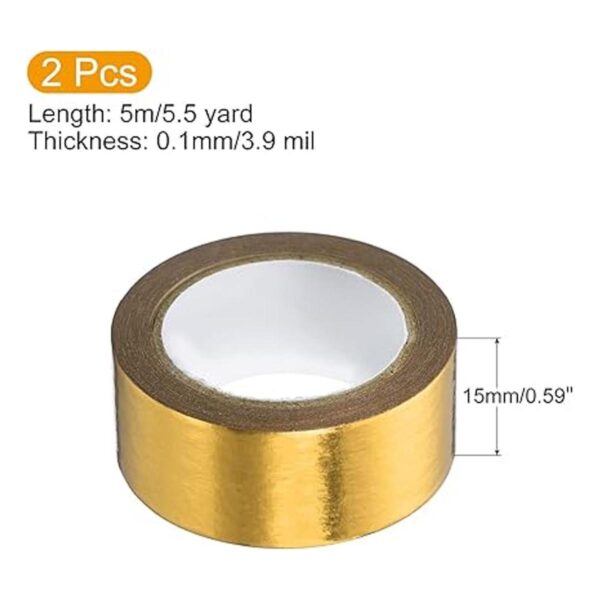 PATIKIL Cinta Washi metálica de 0.591 in x 16.4 ft 2_2