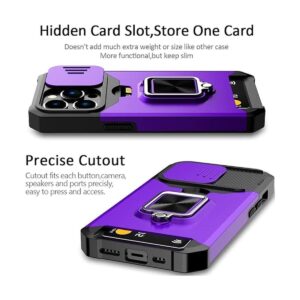 Nvollnoe Funda para iPhone 14 Pro con funda deslizante_5