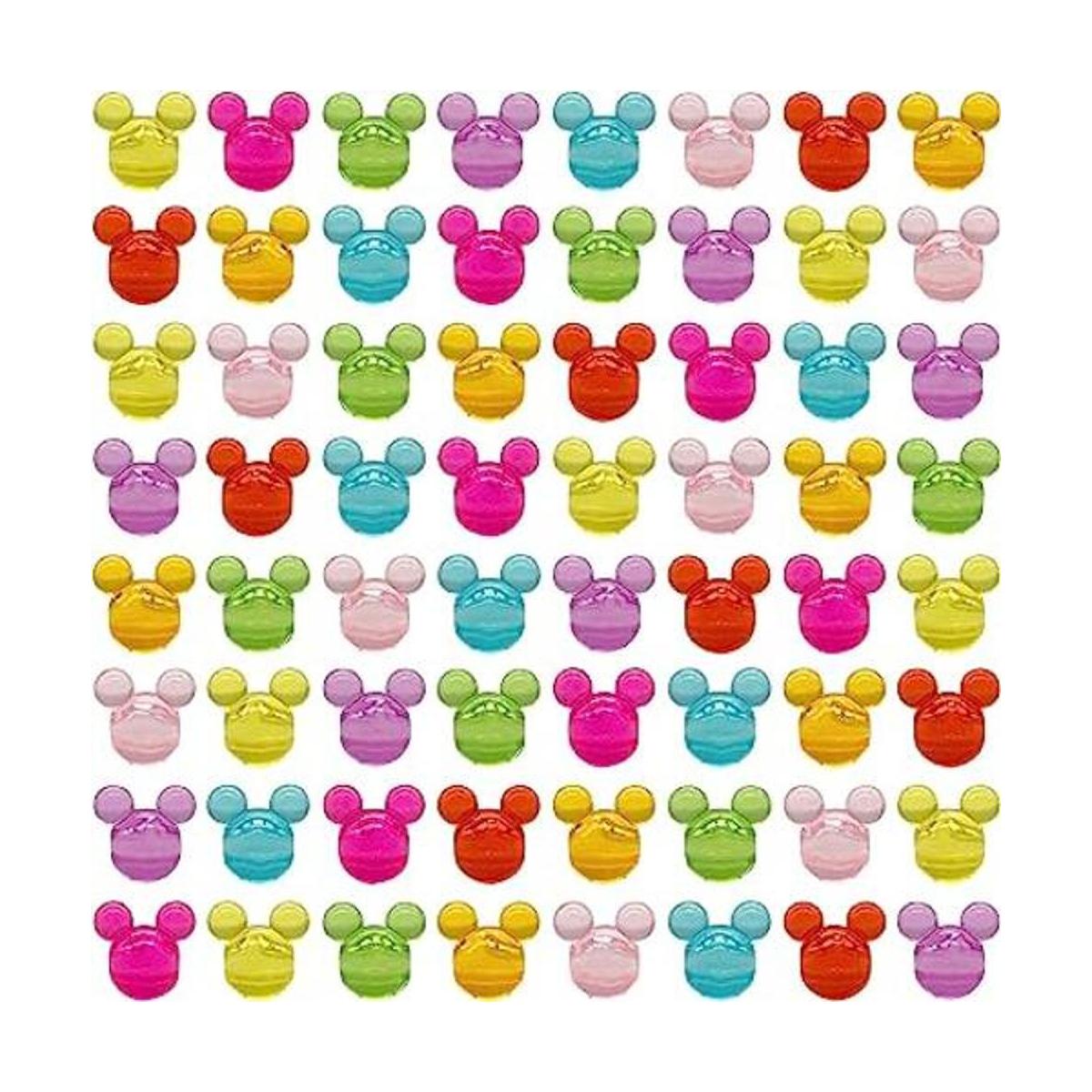 200 cuentas transparentes de Mickey con cabeza de ratón