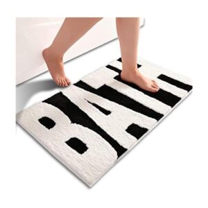 Alfombras de baño en blanco y negro tapete de baño_1
